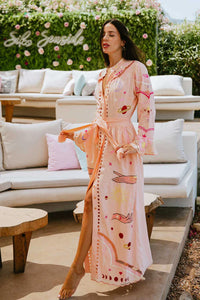 'Zaimara' Pink Kimono / Maxi dress
