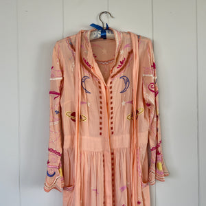 'Zaimara' Pink Kimono / Maxi dress