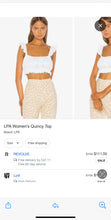 Load image into Gallery viewer, Revolve ruffled eyelet crop top
