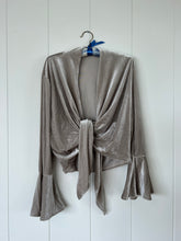 Load image into Gallery viewer, *SAMPLE* Silver Velvet Tie Top

