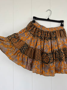 *SAMPLE* Silk Tiered Mini Skirt