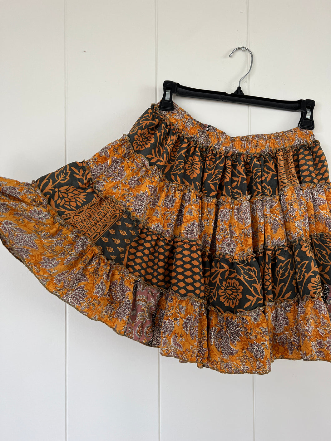*SAMPLE* Silk Tiered Mini Skirt