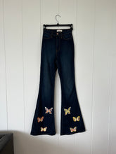 Load image into Gallery viewer, Hand-painted Butterfly Bell Bottoms - size 24
